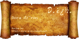 Dora Áron névjegykártya
